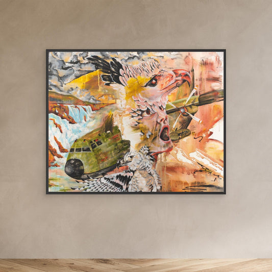 "Harpyie" Framed Canvas Print