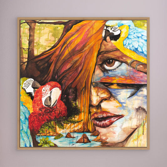 "Lori" Framed Canvas Print