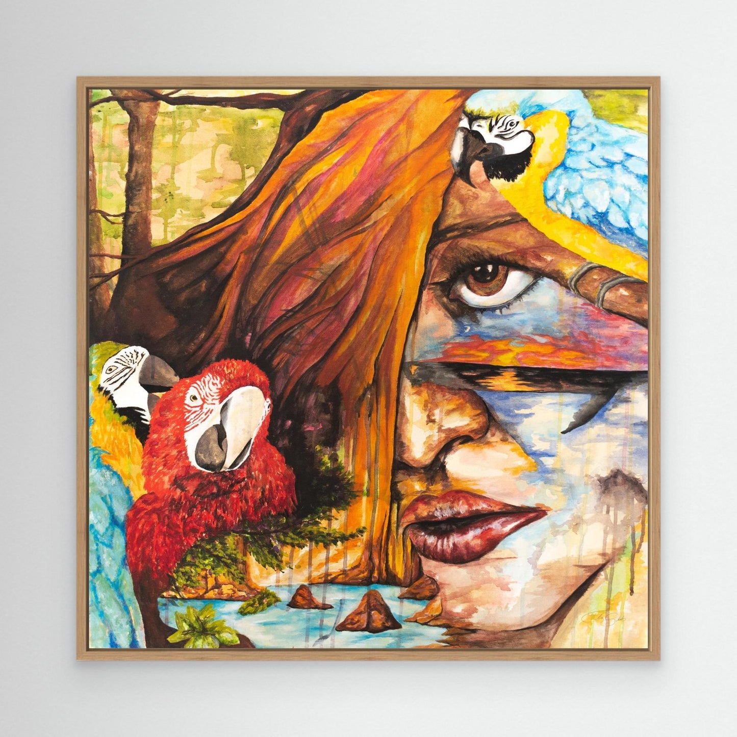 "Lori" Framed Canvas Print