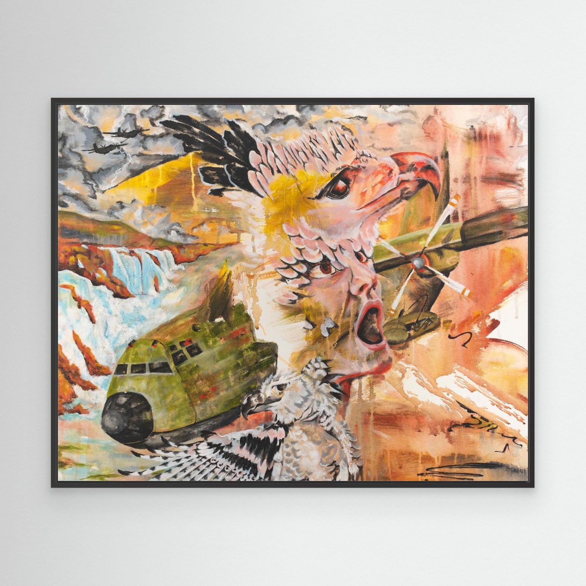"Harpyie" Framed Canvas Print
