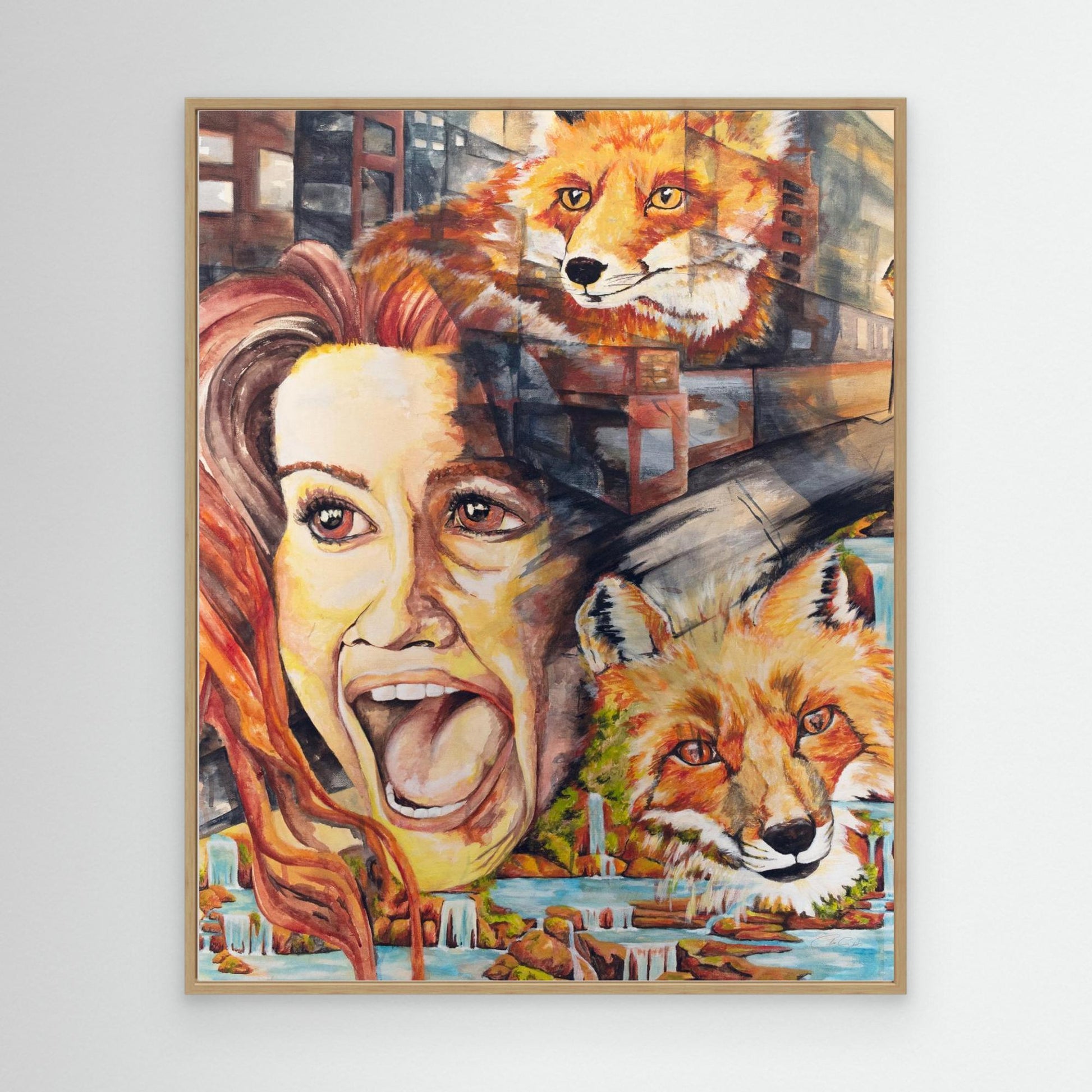 "Betwix Realms" Framed Canvas Print