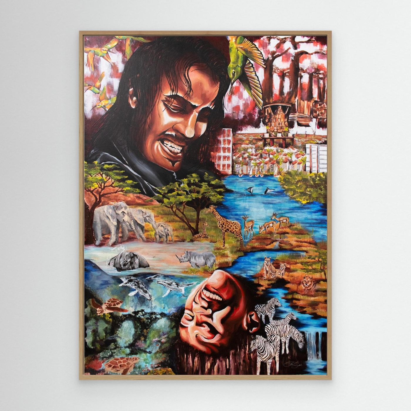 "Souls Dance" Framed Canvas Print