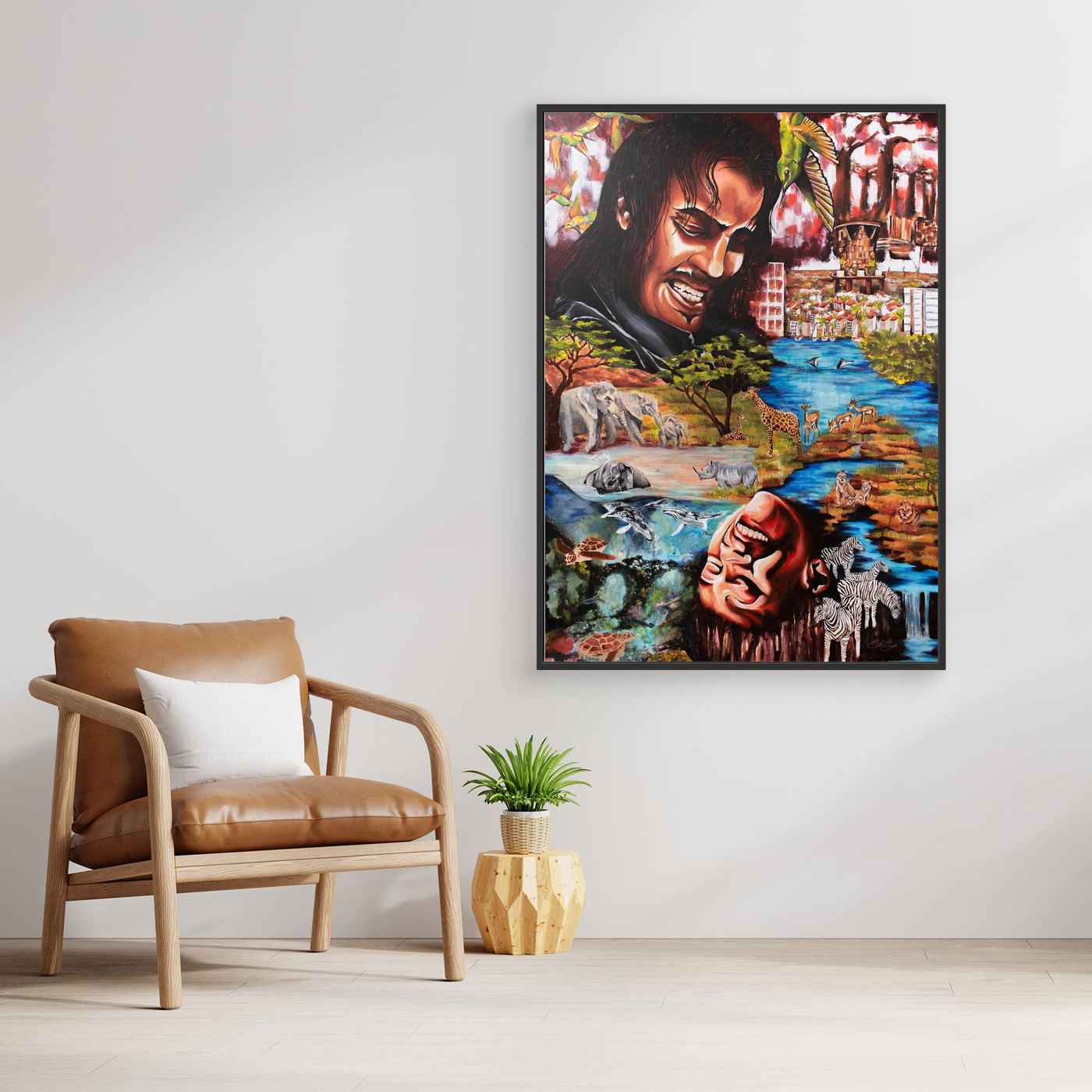 "Souls Dance" Framed Canvas Print