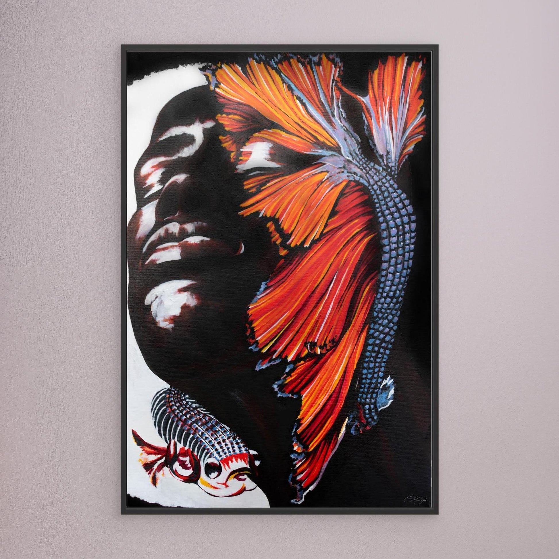 "Orange" Framed Canvas Print