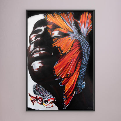 "Orange" Framed Canvas Print