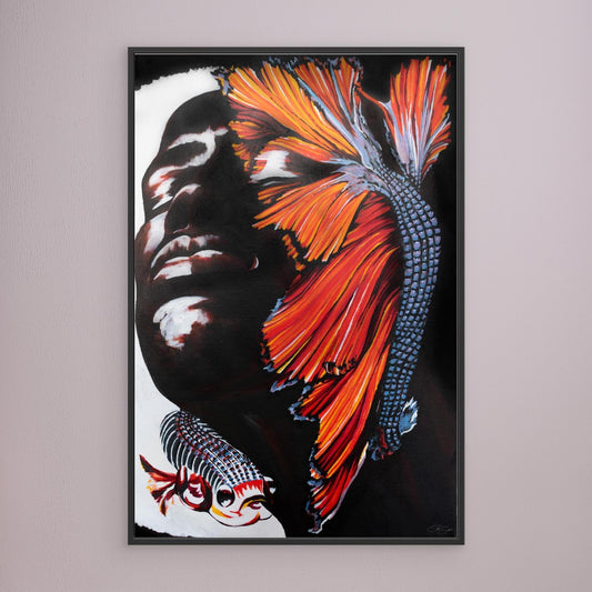 "Orange" Framed Canvas Print