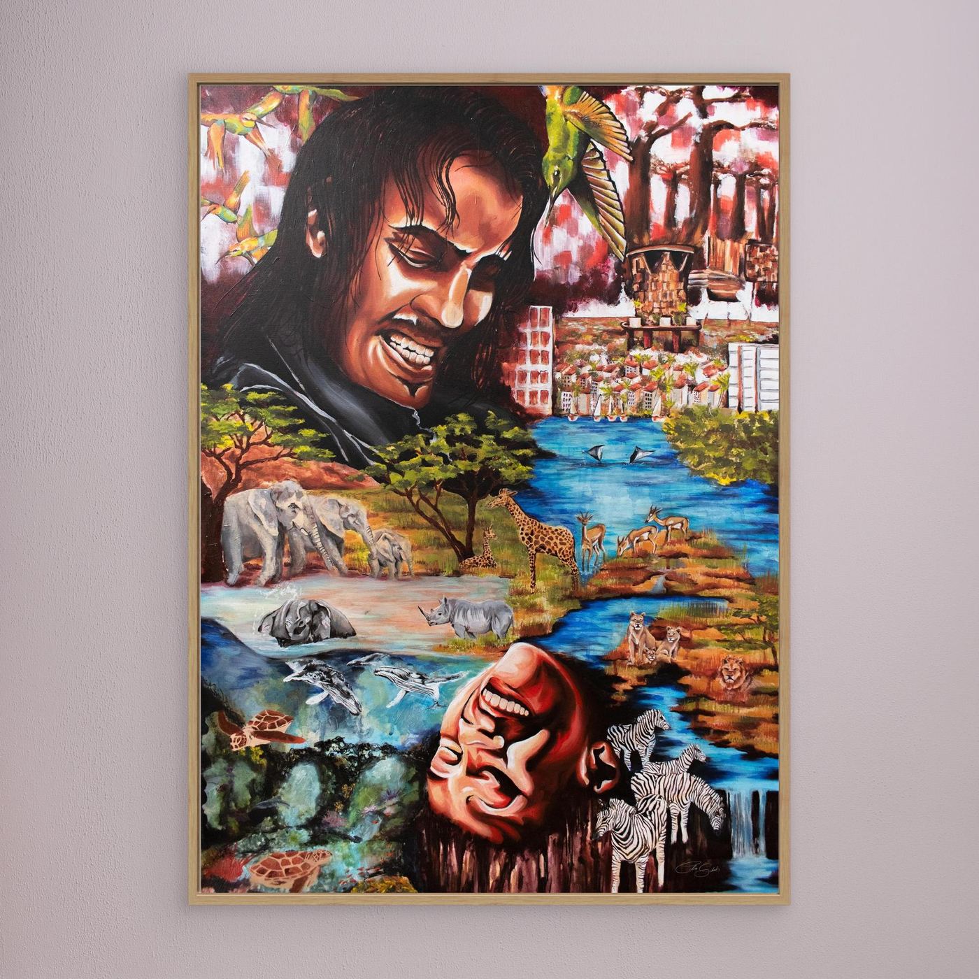 "Souls Dance" Framed Canvas Print