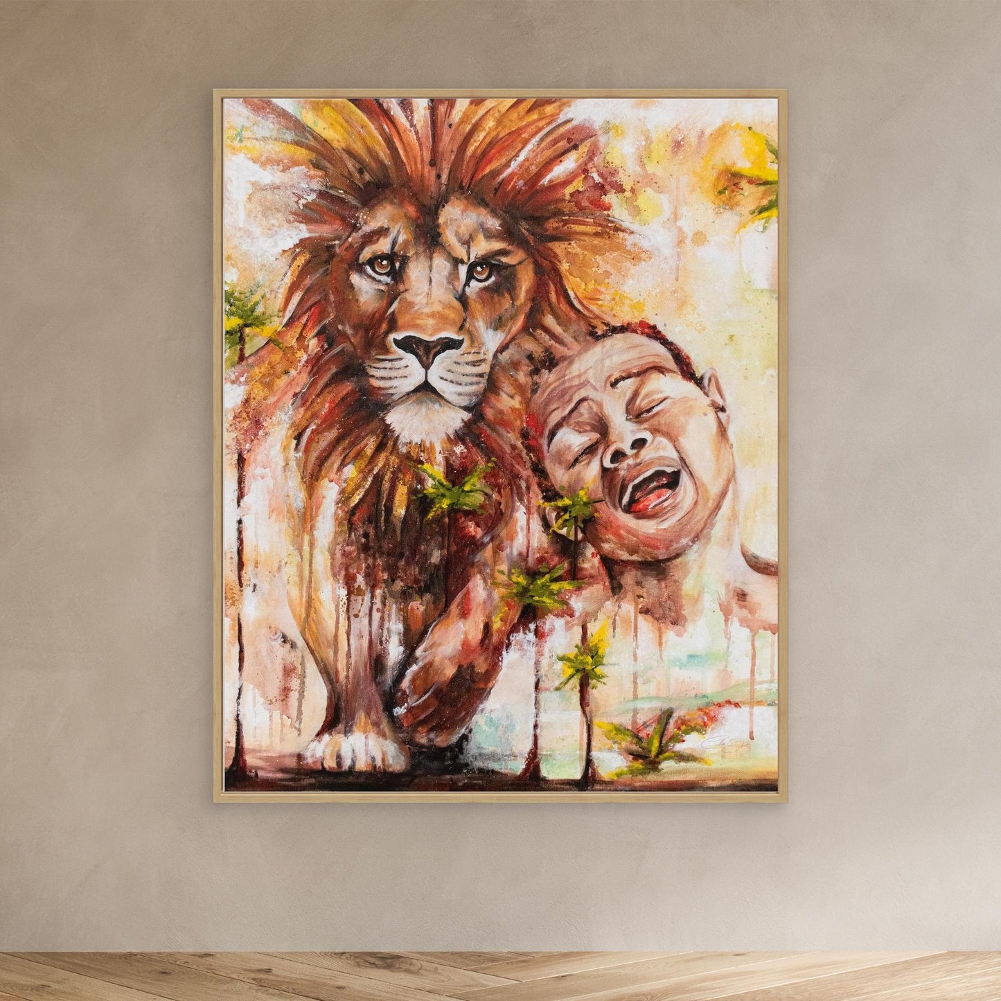 "Cry" Framed Canvas Print