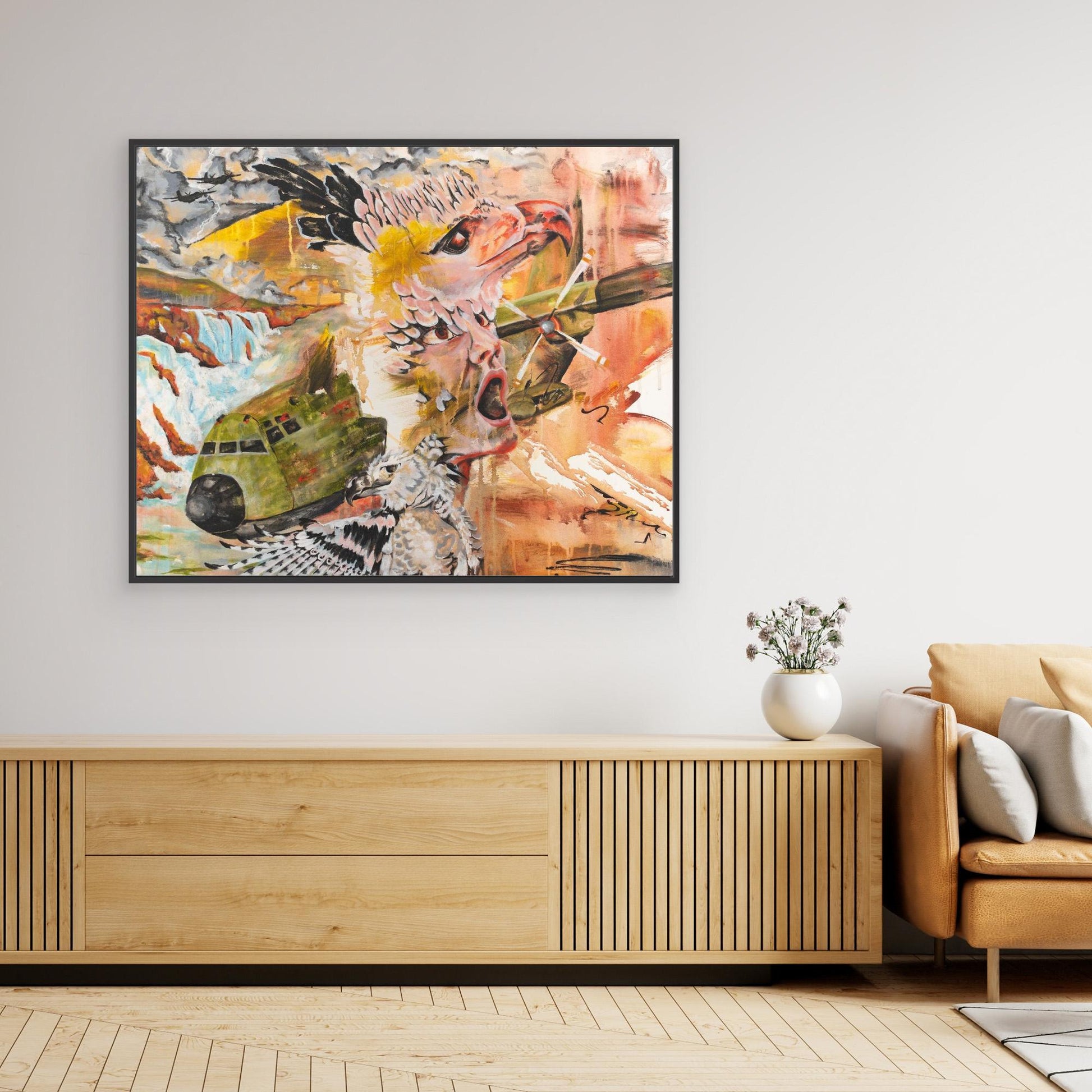 "Harpyie" Framed Canvas Print