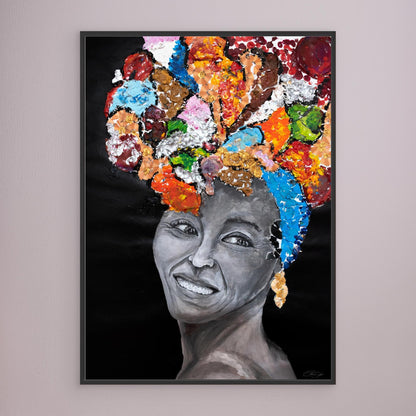 "Colorita" Framed Canvas Print