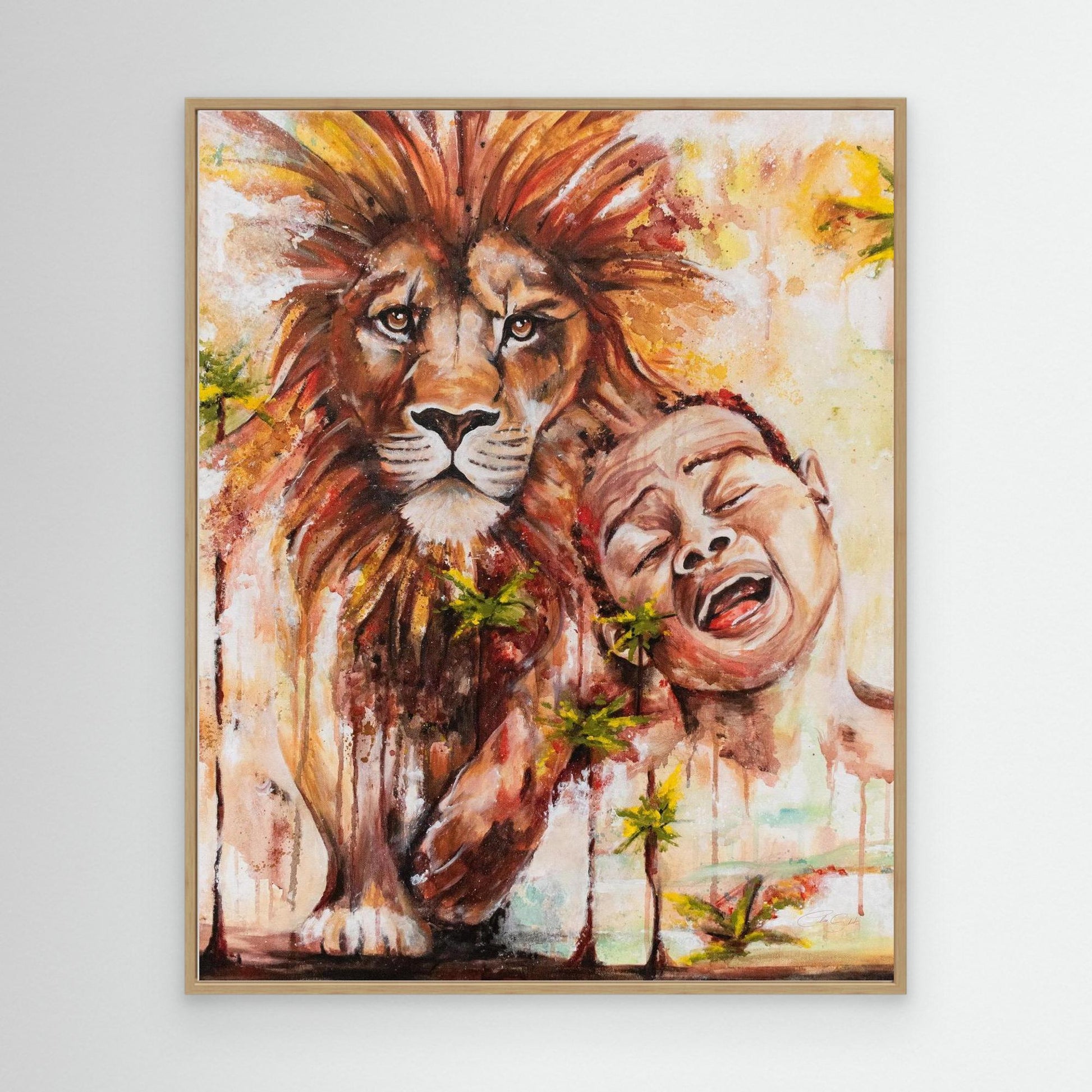 "Cry" Framed Canvas Print