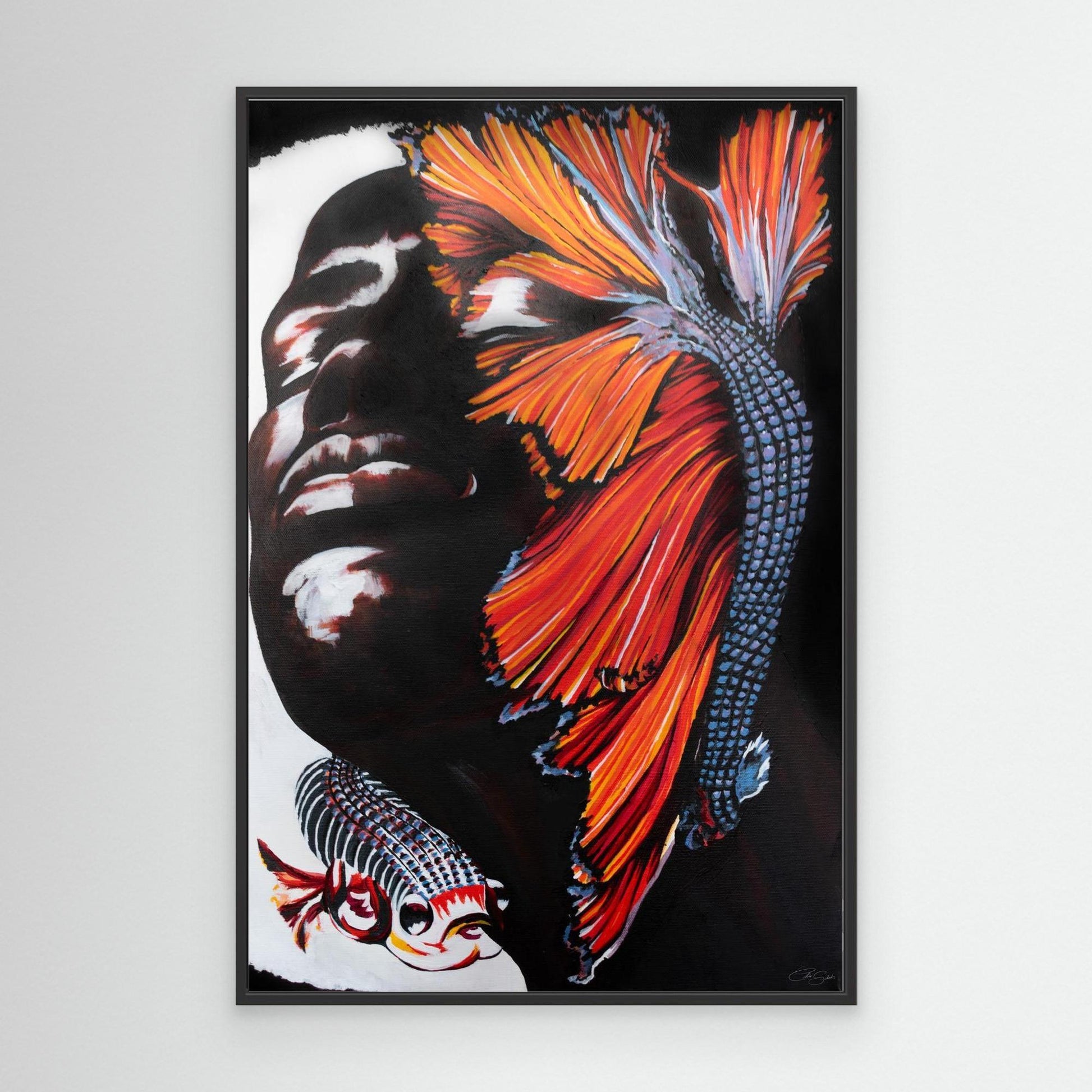 "Orange" Framed Canvas Print