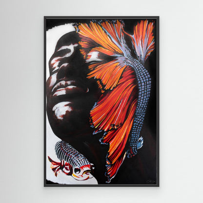 "Orange" Framed Canvas Print