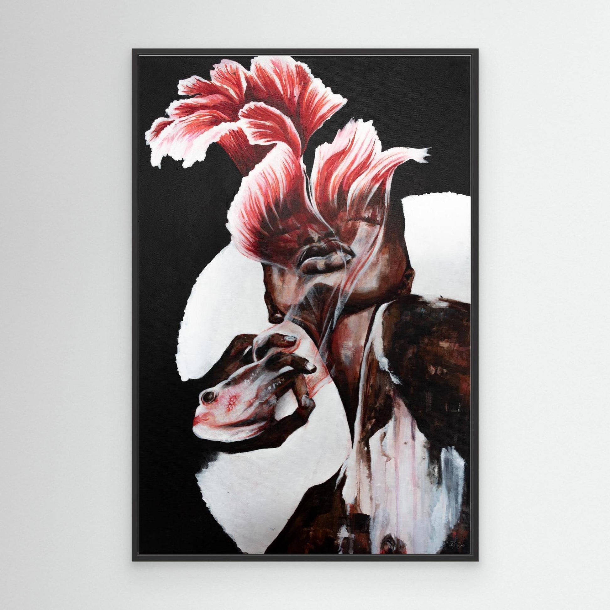 "Rose" Framed Canvas Print