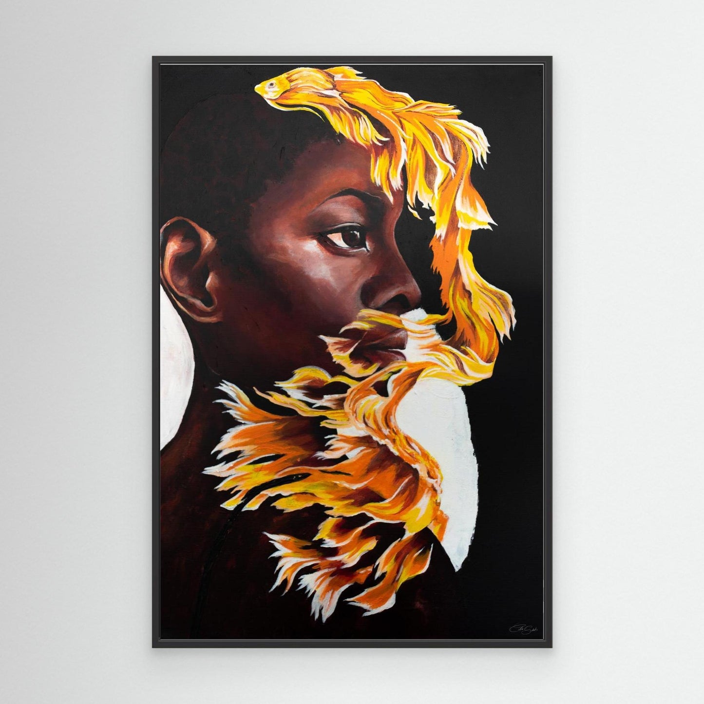 "Canary" Framed Canvas Print