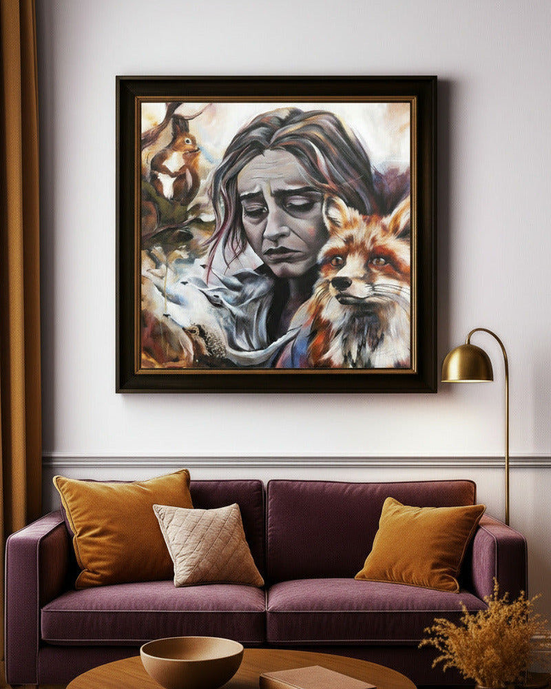 "Sleeping Sorrow" Framed Paper Print