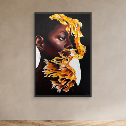 "Canary" Framed Canvas Print