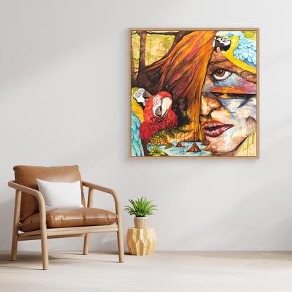 "Lori" Framed Canvas Print