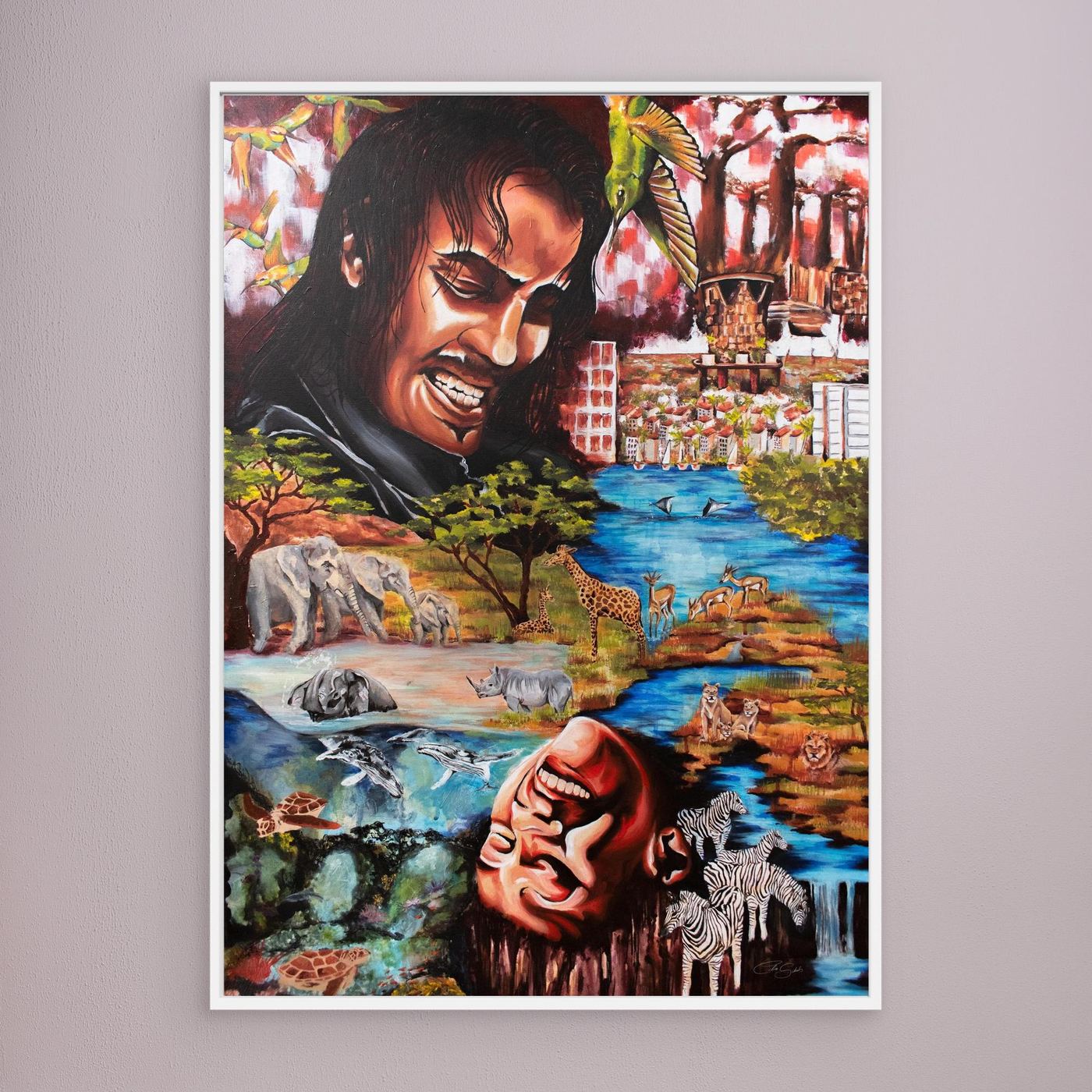 "Souls Dance" Framed Canvas Print