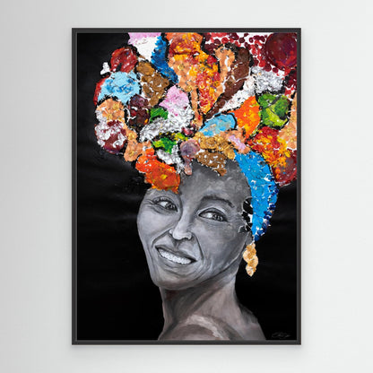 "Colorita" Framed Canvas Print