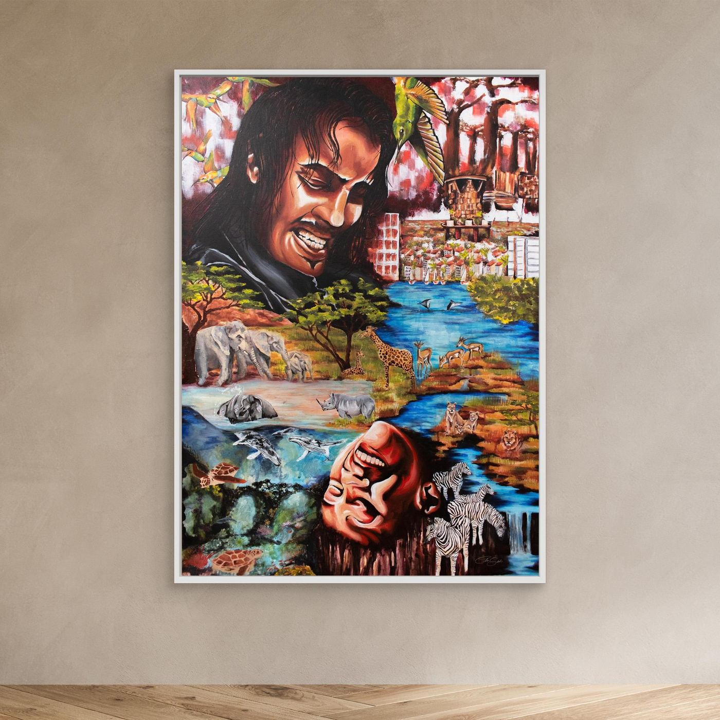 "Souls Dance" Framed Canvas Print