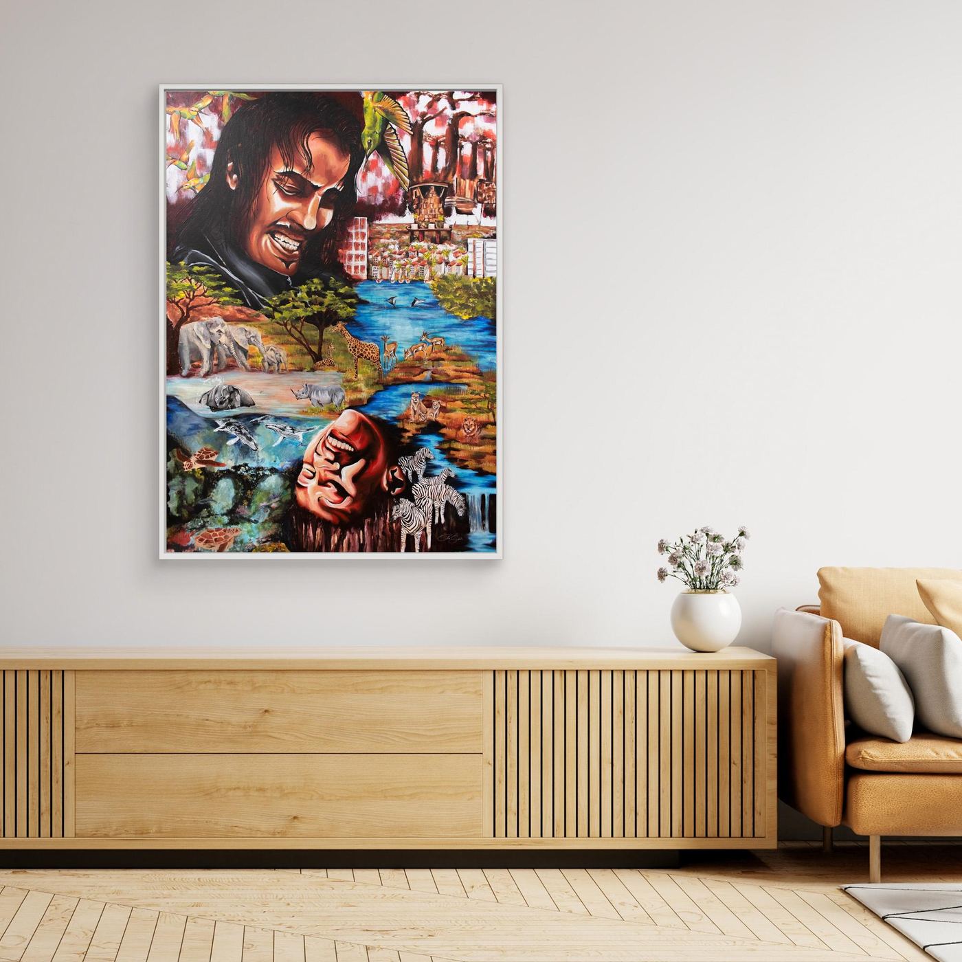 "Souls Dance" Framed Canvas Print