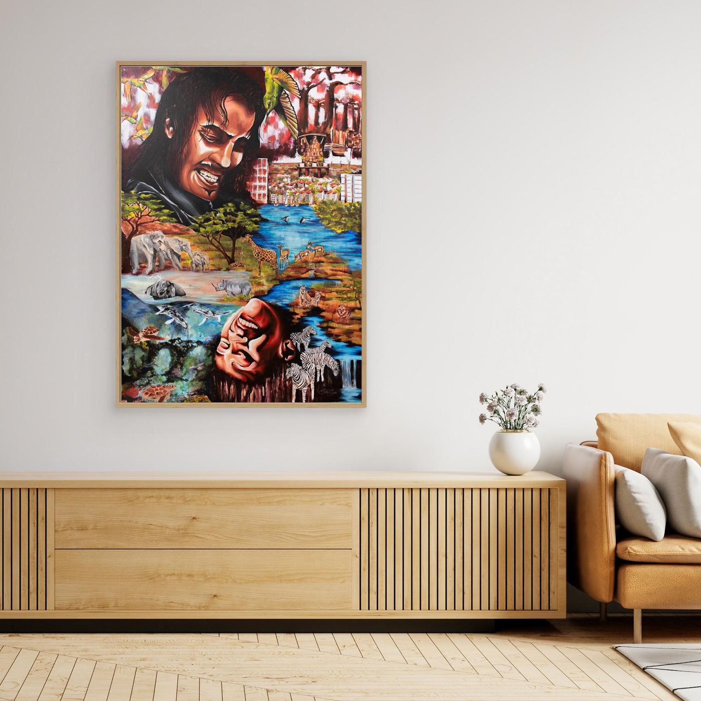 "Souls Dance" Framed Canvas Print