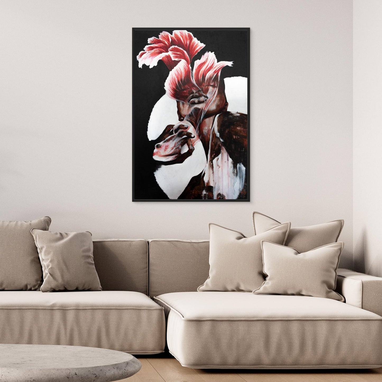 "Rose" Framed Canvas Print