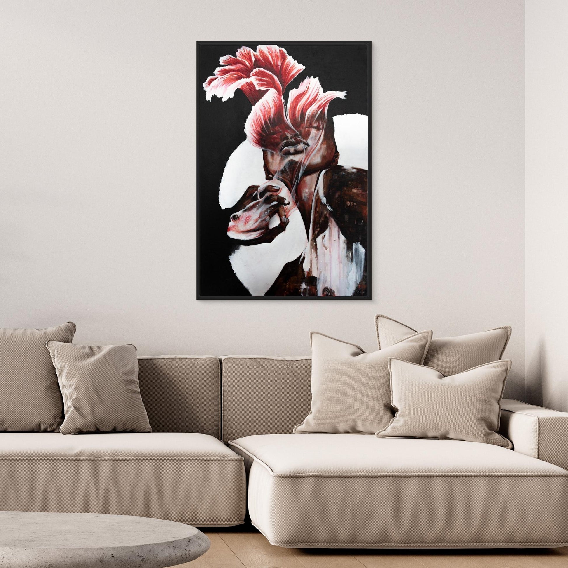 "Rose" Framed Canvas Print