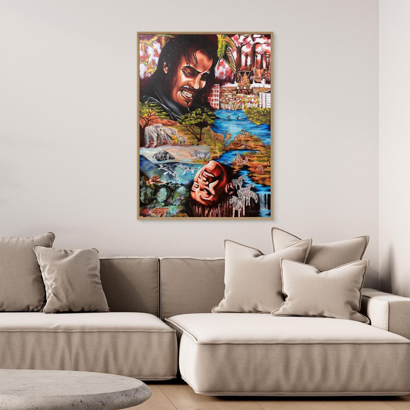 "Souls Dance" Framed Canvas Print
