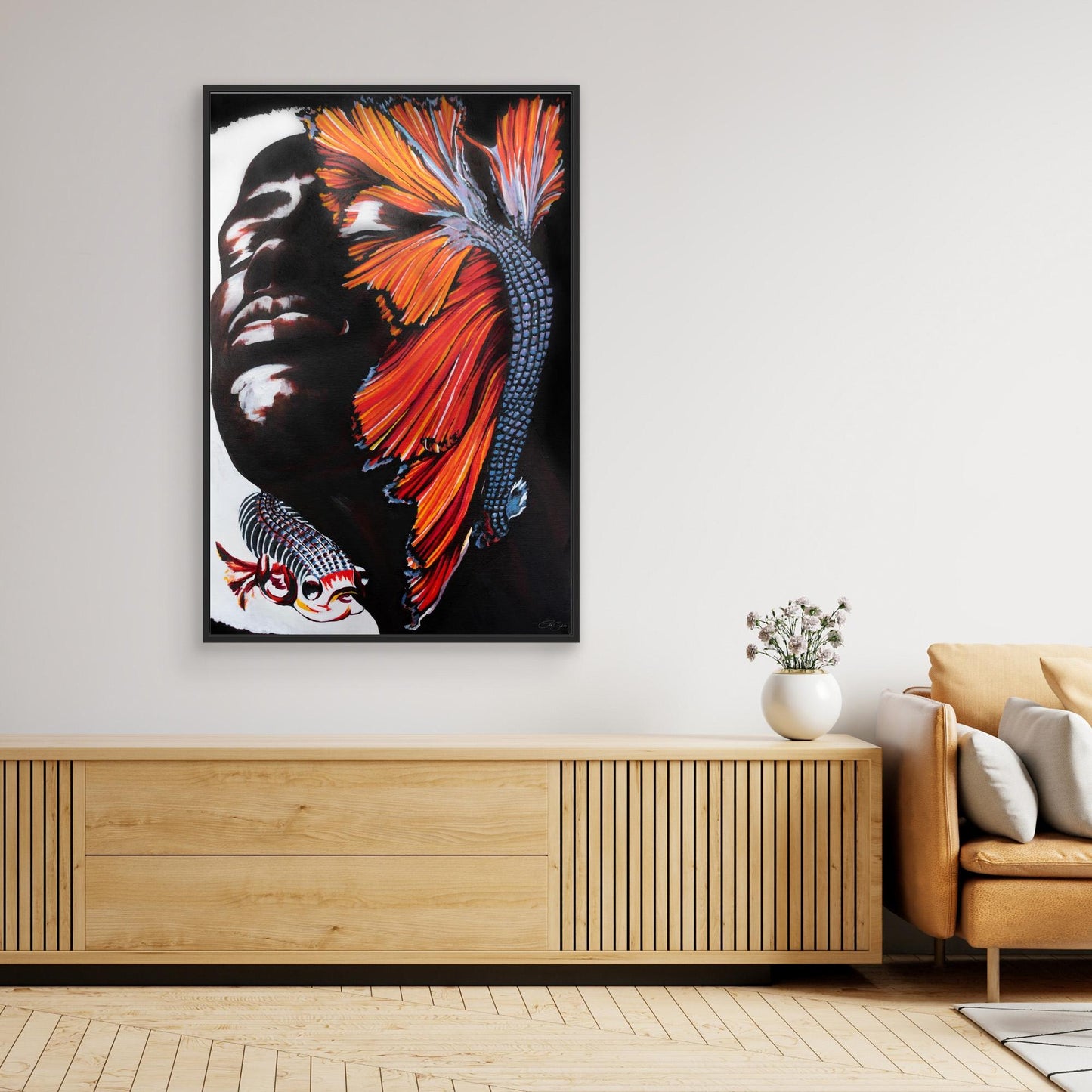 "Orange" Framed Canvas Print