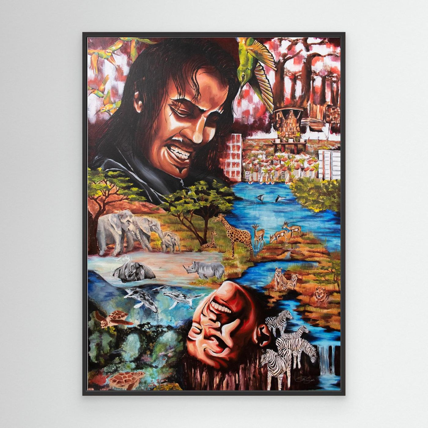 "Souls Dance" Framed Canvas Print