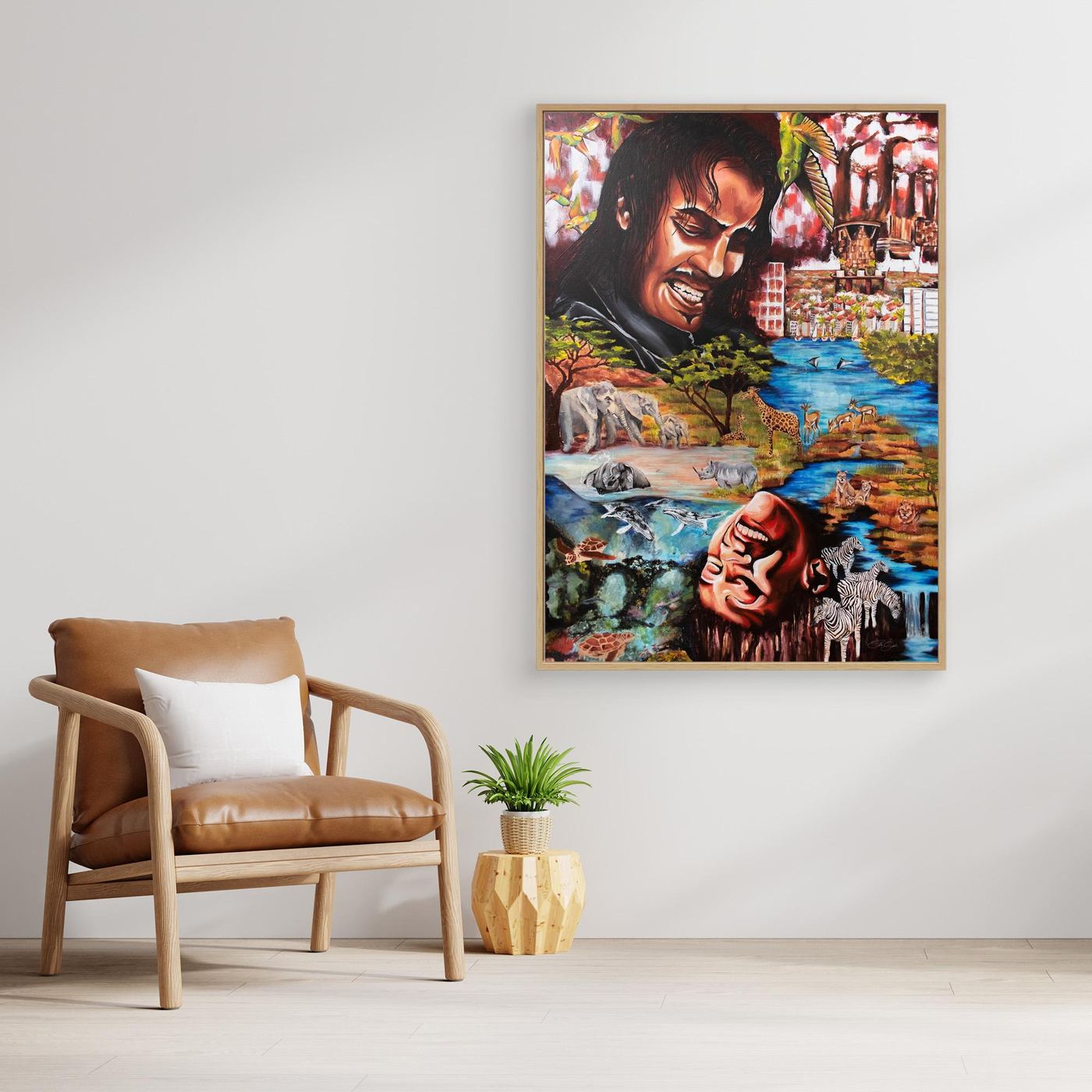 "Souls Dance" Framed Canvas Print