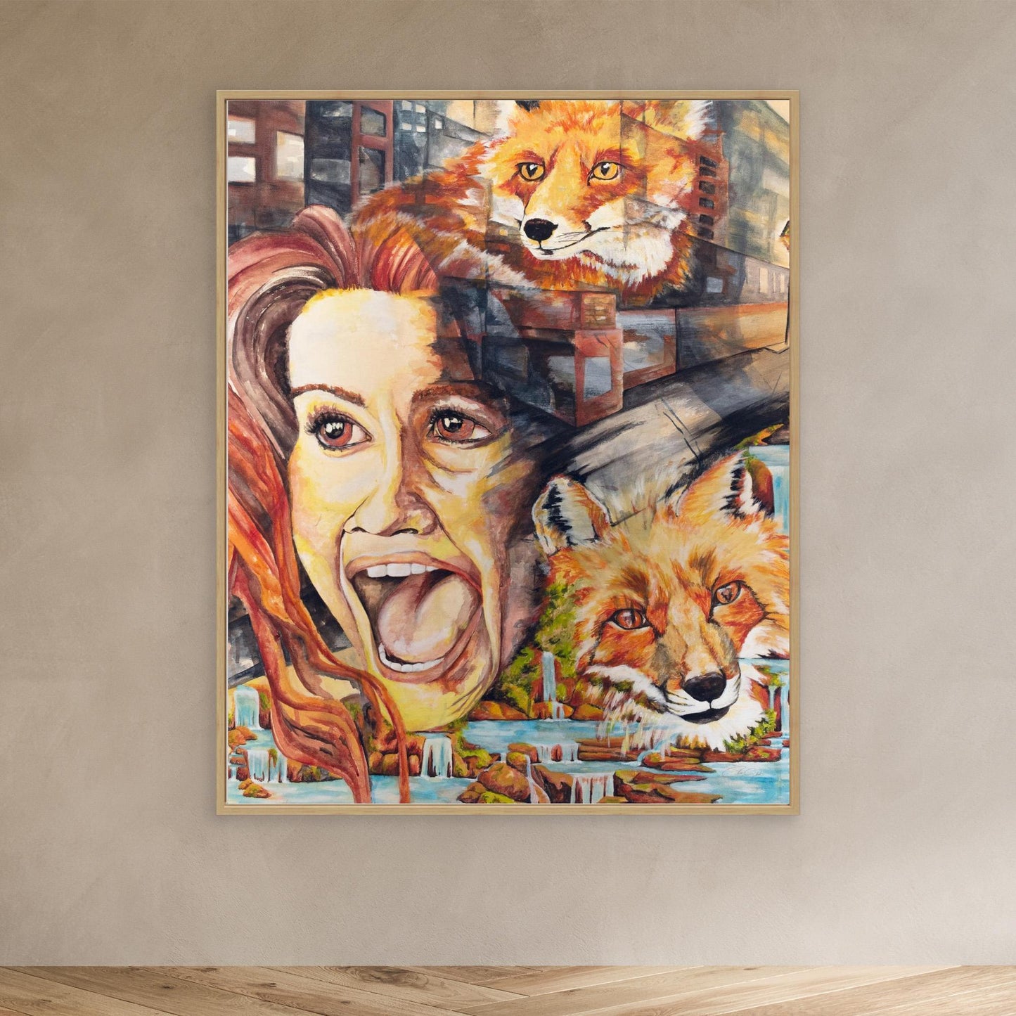 "Betwix Realms" Framed Canvas Print