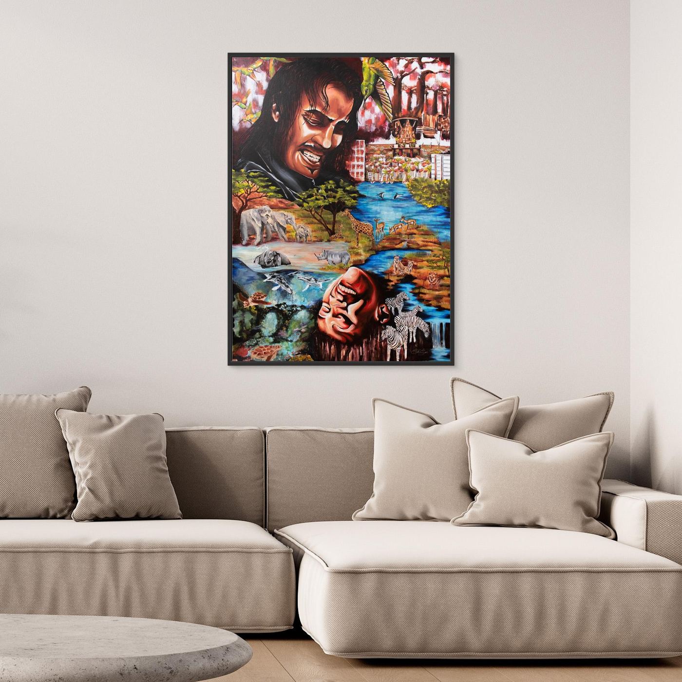 "Souls Dance" Framed Canvas Print